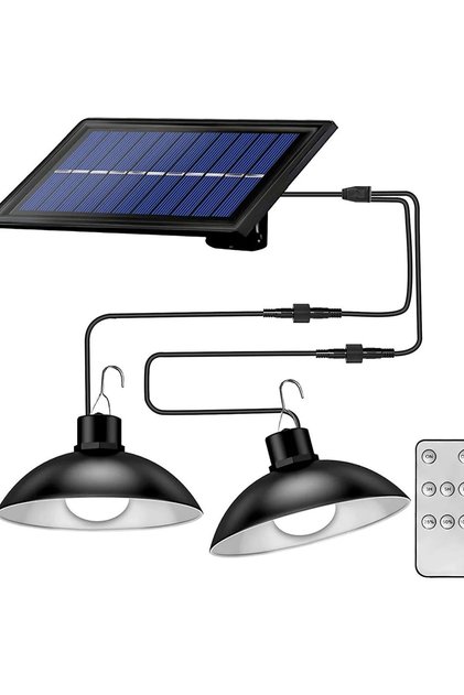 Solar 2 Ledli Ip65 Su Geçirmez Sarkıt Bahçe Aydınlatma Güneş Enerjili Kumandalı Led Işık