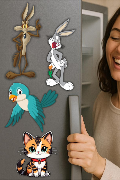 Woobizo Doraemon Ahşap Buzdolabı Magneti – Buzdolabı süsü