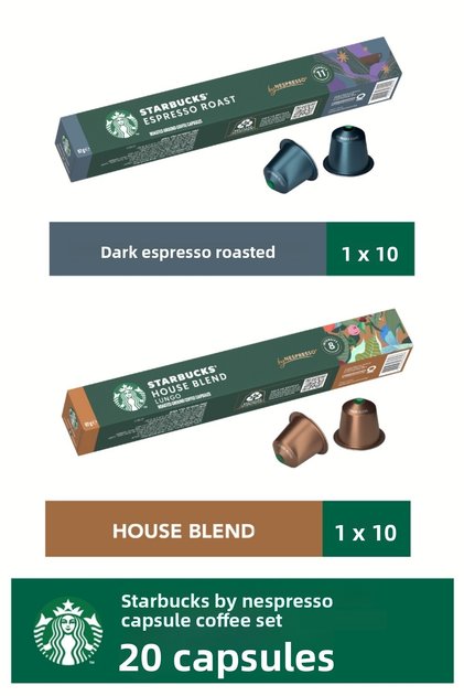 Nespresso Compatible Capsule Coffee Set 20 Pieces - Espresso, House Blend