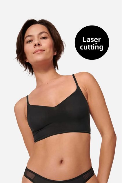 Women's Sports Bustier with Stretchy Fabric, Supported Comfortable Crop Bra
