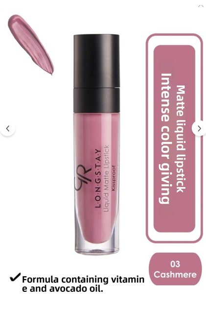 Longstay Liquid Matte Lipstick No: 03 Cashmere Rose - Likit Mat Ruj