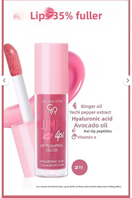 Plumped Lips Plumping Lipgloss 211 Plumping & Moisturizing Lip Gloss 4.7 ml