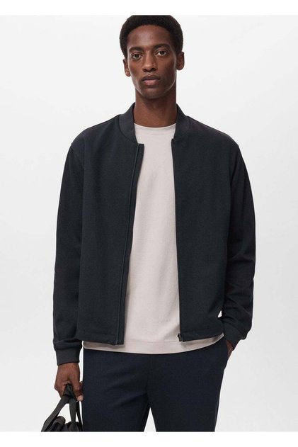 Comfort stretch fermuarlı sweatshirt