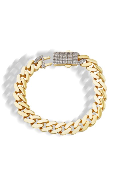 11mm 18K altın kaplama gurmet bileklik