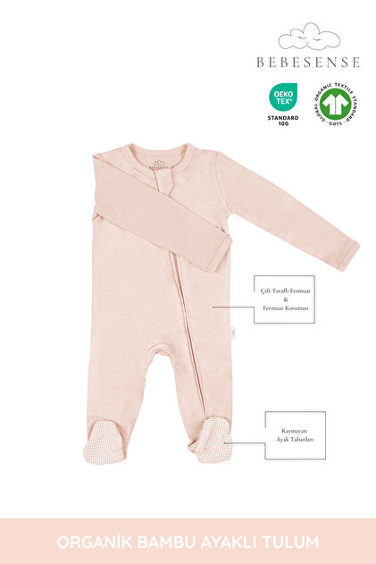Bamboo Footed Baby Romper – Double Zipper, Heat Balancing and Breathable