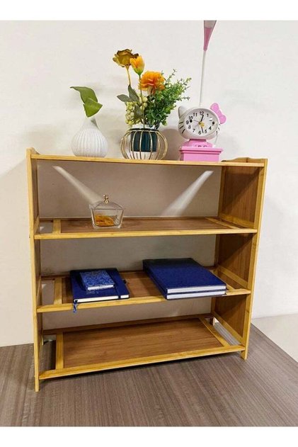4-Tiers Bamboo Shoe Rack Organizer Shoe Cabinet Display Stand Multipurpose Storage Rack for Entryway