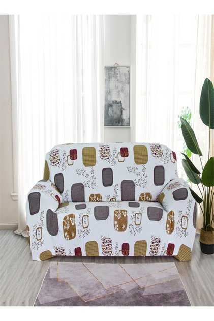 3-Seater Exquisitely Floral Designed Universal Size Sofa Cover Wrinkle Free Anti-Slip 360-Degree Ful