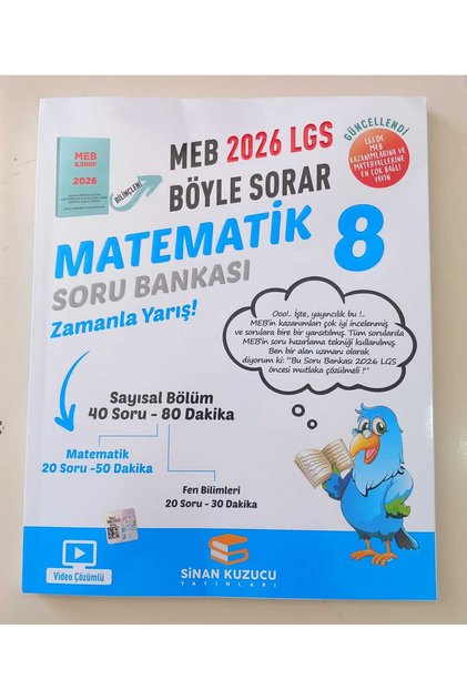 Sinan Kuzucu Lgs 2026 8. Sınıf Matematik Soru Bankası