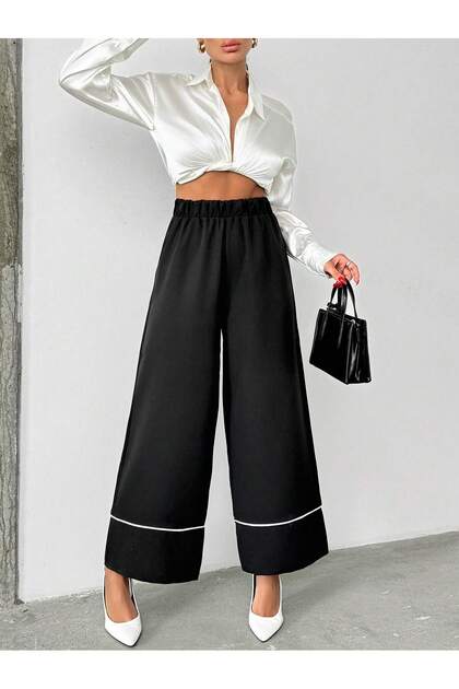 WOMEN'S WAIST COLLAR RUBBER RUBBER PANT