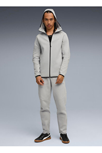 Puma 62641104 F1 ESS Full-Zip Hoodie Ash Gri Regular Fit Düz Erkek