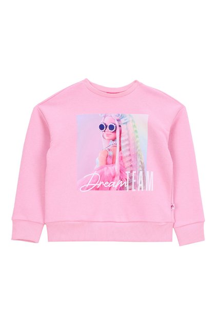 Baskılı Kız Çocuk Pembe Sweatshırt BRB5WG-SWT6023