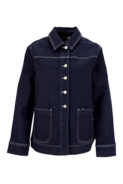 Lacivert Kadın Denim Ceket M5WL-CKT1202