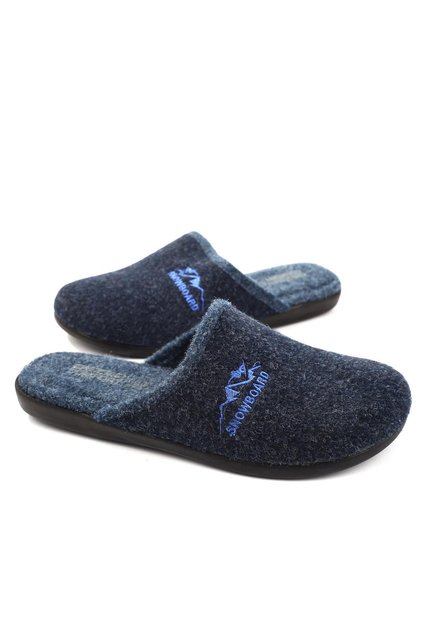 15337 Men's Winter Removable Felt Sole Home Carpet Slippers