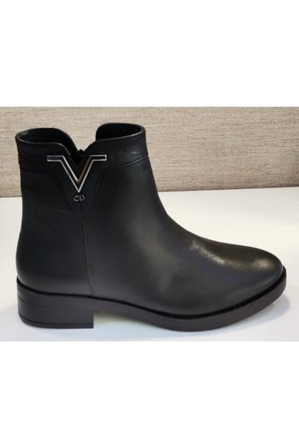 21893-1 Women's Genuine Leather V Buckle Thermo Sole Boots