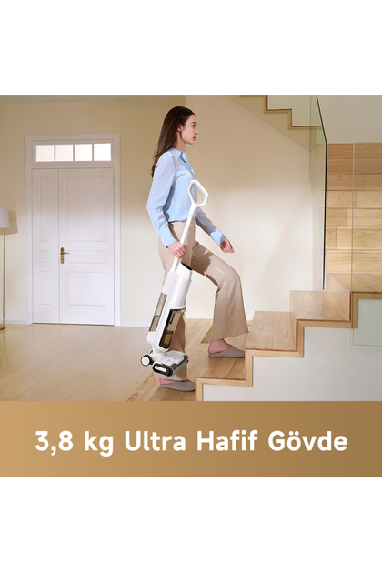 MOVA K10 Islak ve Kuru Süpürge, 6 mm Kenar Temizleme, 3,8 kg Ultra