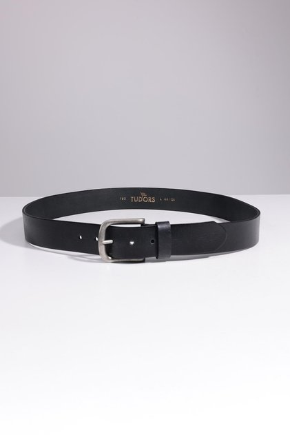 Curea sport neagră pentru bărbați, 100% piele naturală, 4 cm