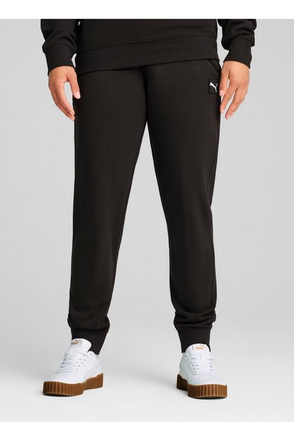 69089901 Ess Elevated Sweatpants Tr Black Elastic Waist Regular Fit Straight Women's Sweatpants