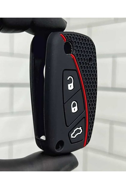 Fiat Fiorino Linea Ducato Boxer Jumper Compatible Switch Case with Switch Silicone Honeycomb Pattern Black