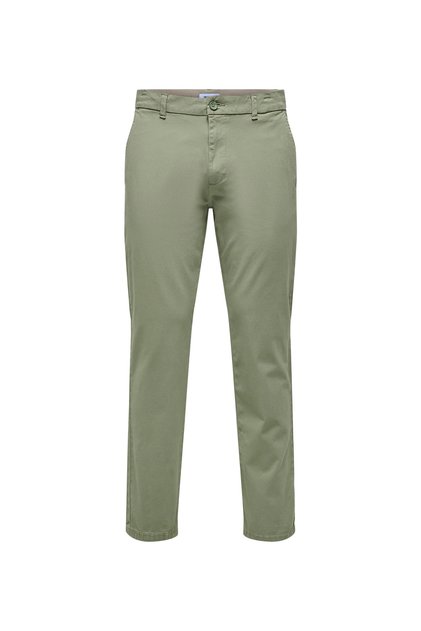 Men's Regular Fit Elastic Waist Khaki Trousers - 22029761