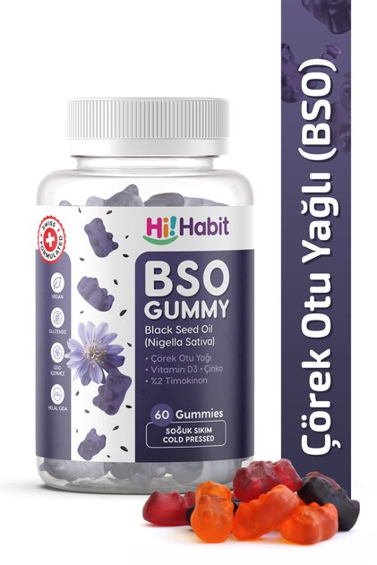 Çörek Otu Yağlı Gummy – D3 Ve Çinko Içeren Vegan Yumuşak Şekerleme (30 GÜNLÜK)
