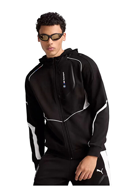 em Puma 63061504 BMW MMS HOODED SWEAT JACKE Siyah Kapüşonlu Normal