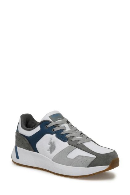 US POLO ASSN PETER SU 4FX WHITE GRAY COMFORT CASUAL DAILY SPORTS SHOES