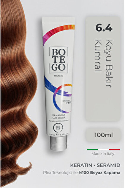 botegohair Botego Milano Profesyonel Krem Boya - 7.83 Dore Amber