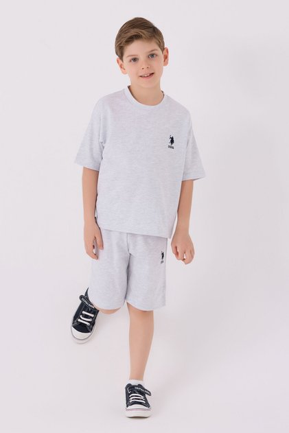 U.S. Polo Assn Boys Grey Bermuda Set