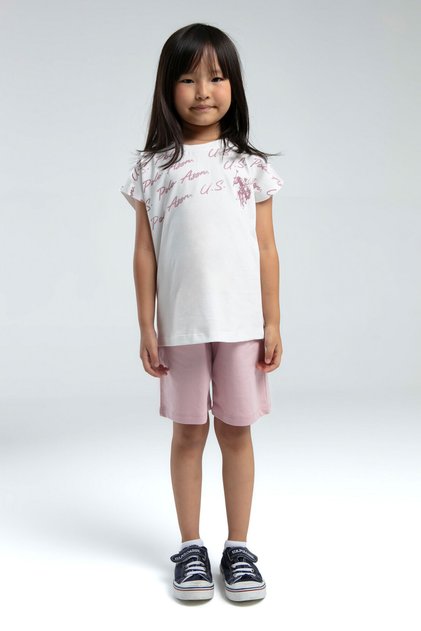 U.S. Polo Assn. Girl's Pink Bermuda Set