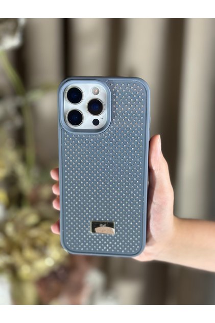İphone 13 ve İphone 14 Uyumlu Taşlı Lens Koruma Hediyeli Elmas Pırlanta Taşlı Kılıf