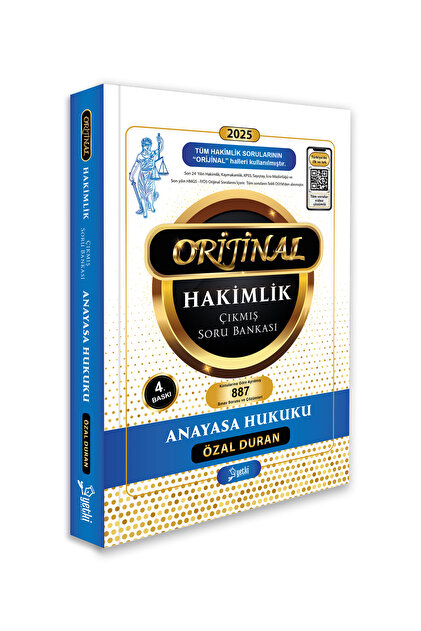 Yetki Yayıncılık 2025 ORİJİNAL ANAYASA HUKUKU HAKİMLİK ÇIKMIŞ SORU