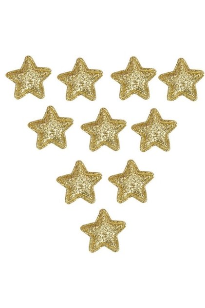 Set 10 Aplicații Transfer Termic, Stea 2,3 cm, Auriu, SA&SO General Store®