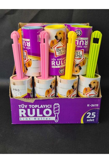 60 Leaf Adhesive Cat and Dog Hair Pickup Roller, Pack of 4