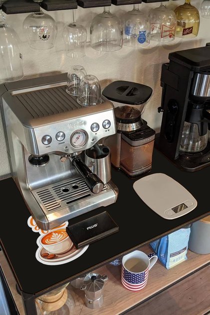 Barista Kahve Barı Matı 40x90cm Espresso Makinesi ve Çaycı Altlığı Latte Saati