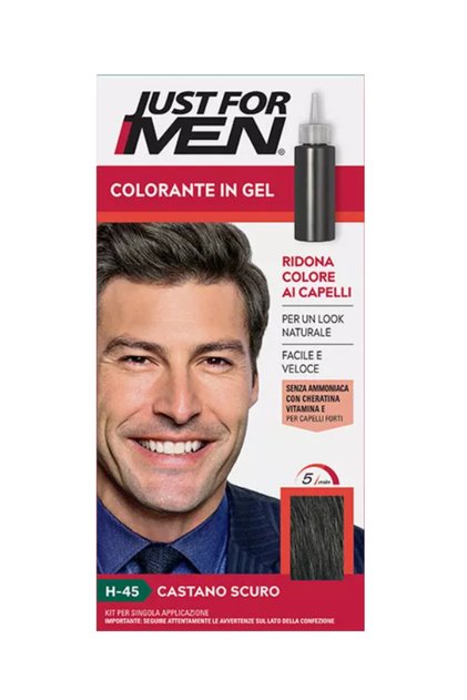 H-45 Şampuanlı Saç Boyası Koyu Kahverengi (Dark Brown) – Amonyaksız, 5 Dakikada %100 Gri Kapama