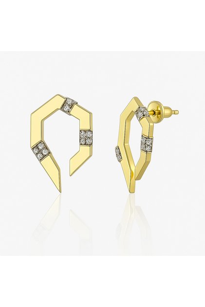 Oval Jewelled Earrings