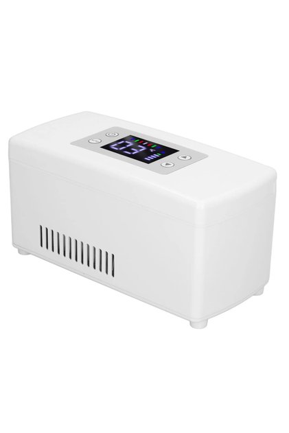 White Insulin Cooler USB Mini Refrigerator Box Portable Travel Case With LCD Display For Storage Med