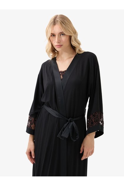 Women's Dressing Gown 51900 - Black