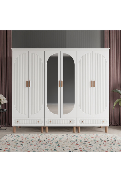 beenal Furkan 6 Kapaklı Gardırop Bohem Dolap 240cm - Fiyatı, Yorumları