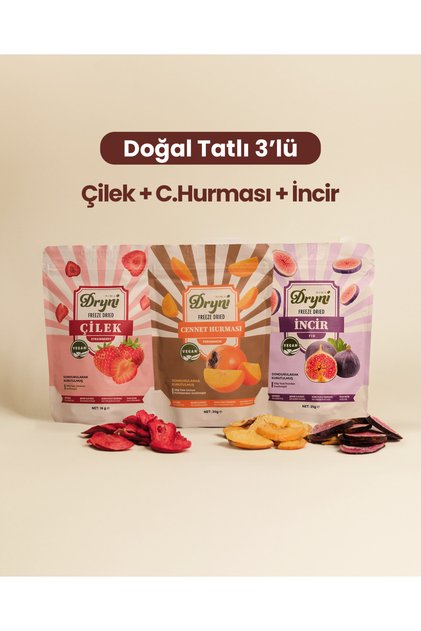 Freeze Dried Dryni Doğal Tatlı Üçlü Set