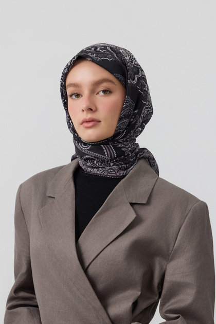 Cotton Scarf Tale Black