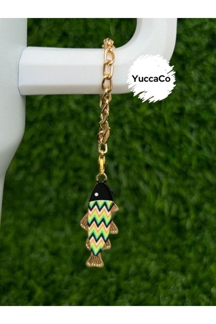 Patterned Fish Thermos Ornament/Fish Thermos Charm/Animal Figure Bag Charm/Bag Charm
