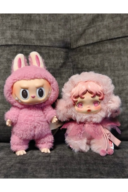 DMR Accessoire 2'li set 1 adet labubu 1 adet skullpanda kutulu