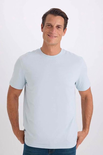 Light Blue Men's T-Shirt V7699Az/Be506