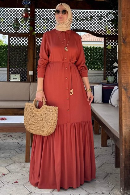 Süreyya Shirt Dress Tile