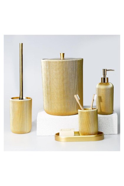 Selim Dekor Lydia Bathroom Set Gold