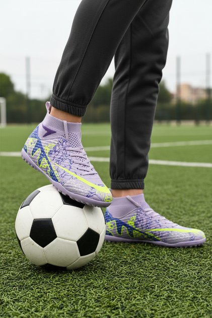 Unisex Astroturf Field Shoes Air 600 g with Lilac-Purple Socks