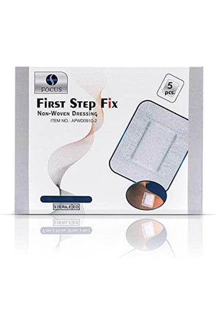 Fix Non-Woven Adhesive Wound Dressing 5 Pieces, 10 cm Length X 8 cm Width, White