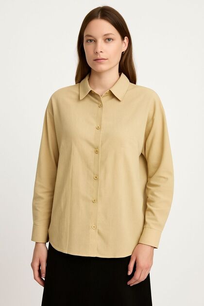 Women's Oversized Long Sleeve Tunic - Shirt