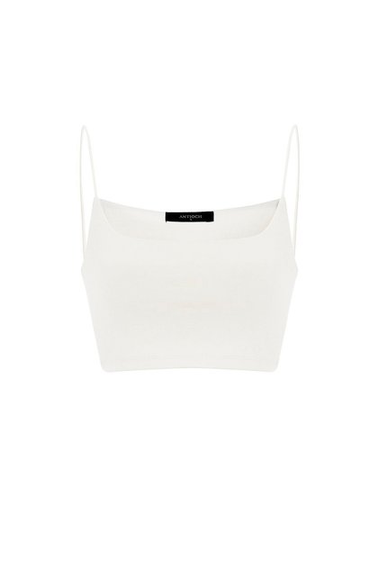 Ecru Basic Women's Strap Top